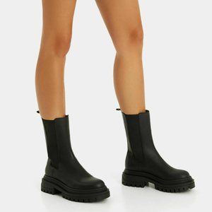 Bershka Flat with Elastic Gores - Ankle boots